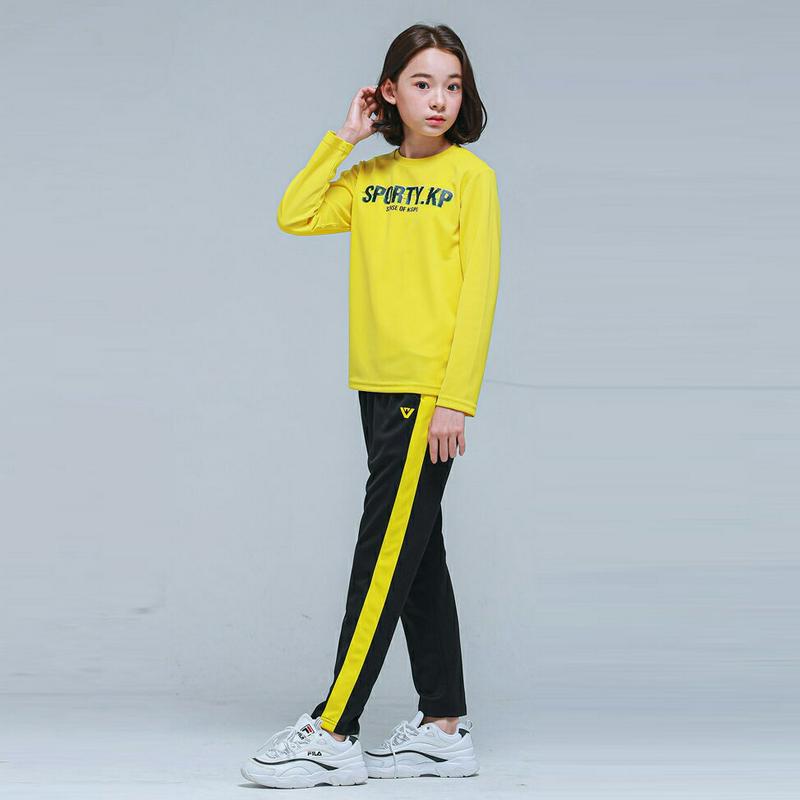 NS05トレーニング上下SET(イエローブラック)・p000986 キッズ【9~17才】【set】【セット トップス Tシャツ 