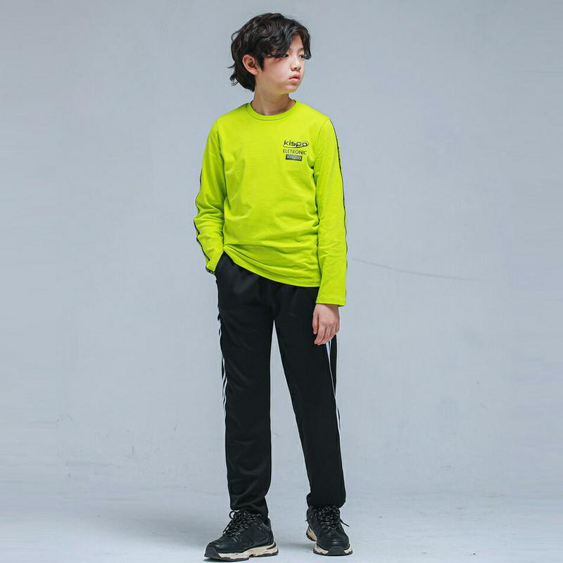 NS09トレーニング上下SET(ライムブラック)・p000974 キッズ【9~17才】【set】【セット トップス Tシャツ ロ