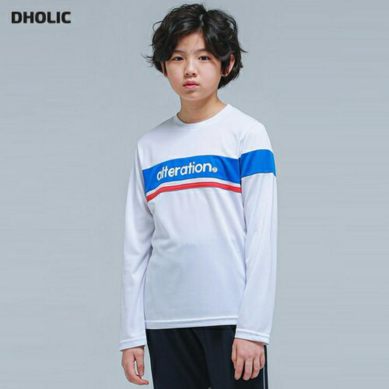 NT06ブロックTシャツ(ホワイト)・p000878 キッズ【9~17才】【tops】【トップス Tシャツ 長袖 ロゴ カジュア