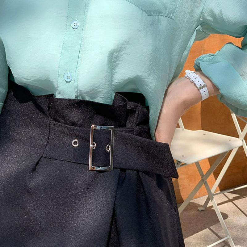 サイドベルトスカート・全2色・t61783 レディース【sk】【スカート ロング ロングスカート フレア フレアスカート 単色 