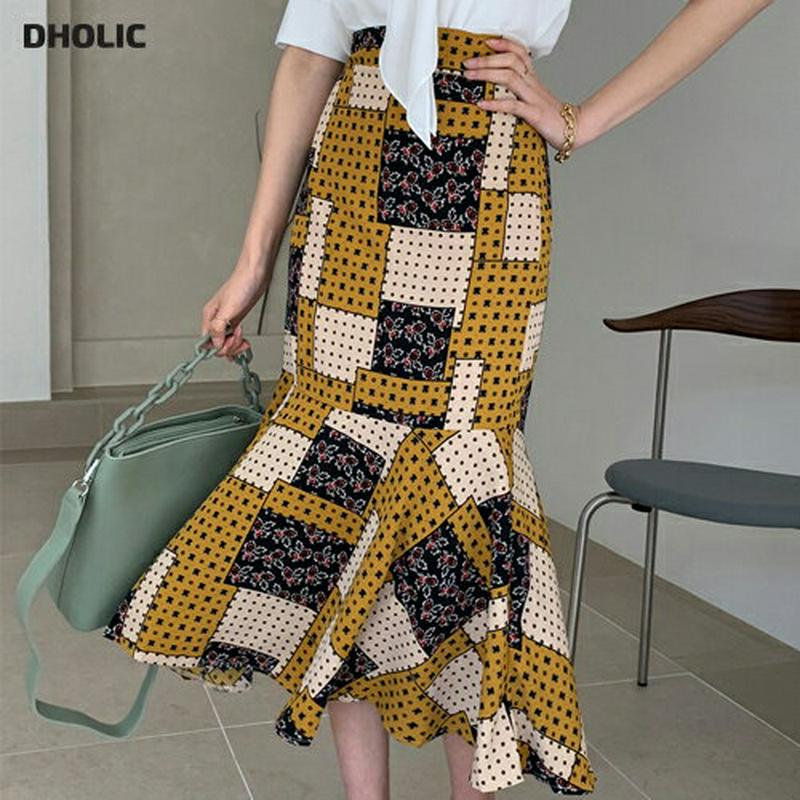 エスニックスクエアパターンスカート・全2色・b55821 レディース【sk】【スカート ロングスカート ロング丈 エスニック パ