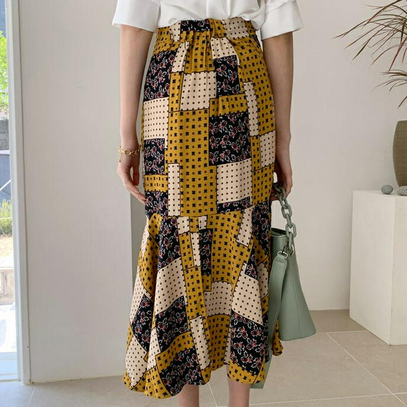 エスニックスクエアパターンスカート・全2色・b55821 レディース【sk】【スカート ロングスカート ロング丈 エスニック パ