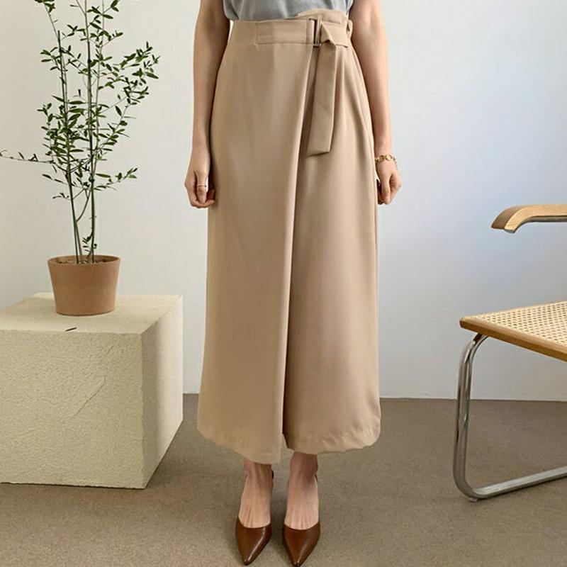 ベルトラップワイドパンツ・全4色・b55826 レディース【pt】【パンツ ズボン ロングパンツ ワイドパンツ ワイド ラップ 