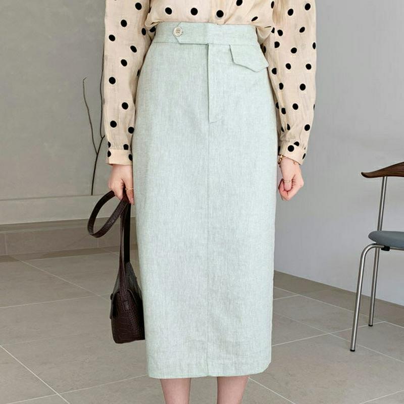 フラップスカート・全3色・t55850 レディース【sk】【スカート ミディアムスカート ミディ丈 フラップ Hライン スリット