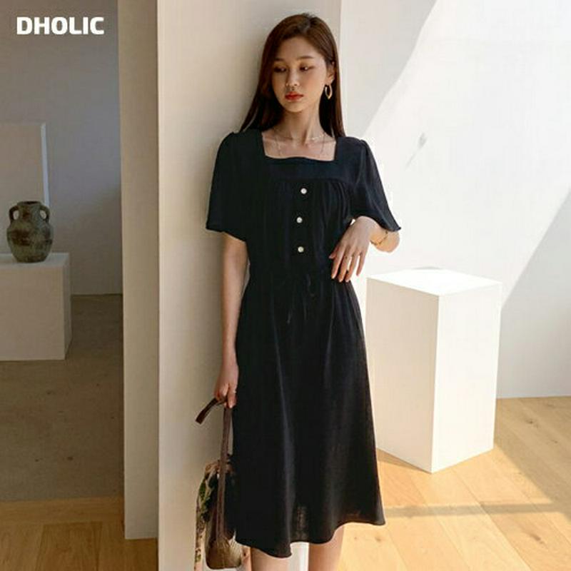 スクエアドロストワンピース・全3色・t55845 レディース【ops】【ワンピース ミディアムワンピース ミディ丈 半袖 スクエ