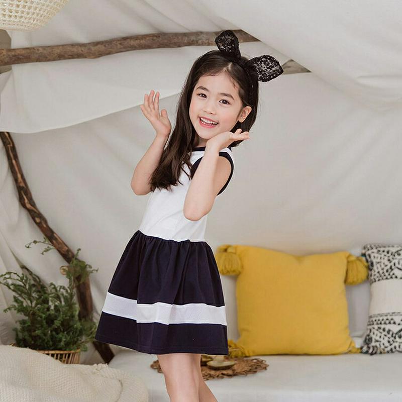 メッシュライン配色ワンピース・p001209 キッズ【3~8才】【ops】【ワンピース ミニワンピース ミニ ショート ひざ上 スリーブレス ノースリーブ ライン カジュアル メッシュ 女の子 子供 こども 子供服 こども服】【KIDS】