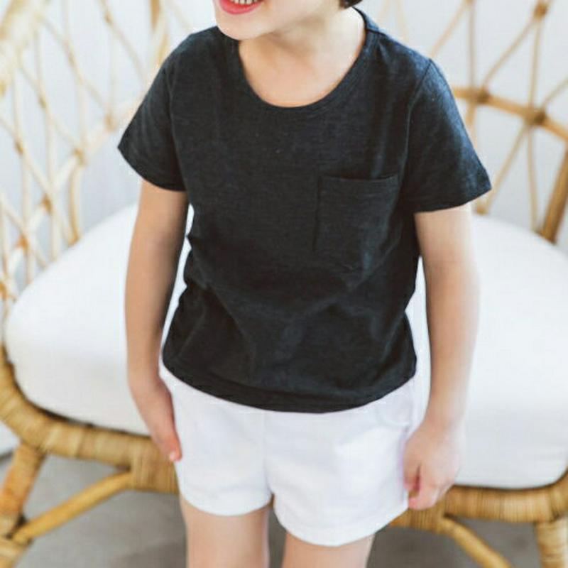 ポケット半袖Tシャツ・p001075 キッズ【3~8才】【tops】【トップス Tシャツ 半袖 単色 無地 シンプル ベーシック カジュアル ポケット 女の子 男の子 子供 こども 子供服 こども服】【KIDS】