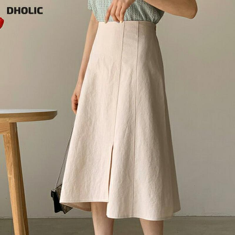 スリットAラインスカート・全4色・b58833 レディース【sk】【スカート ロングスカート ロング丈 スリット Aライン フレ