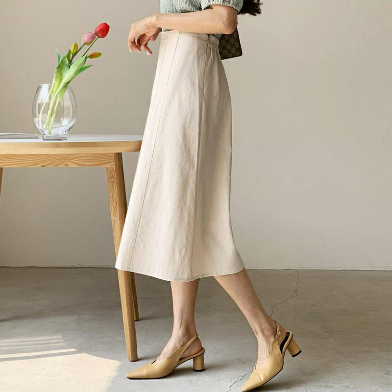 スリットAラインスカート・全4色・b58833 レディース【sk】【スカート ロングスカート ロング丈 スリット Aライン フレ