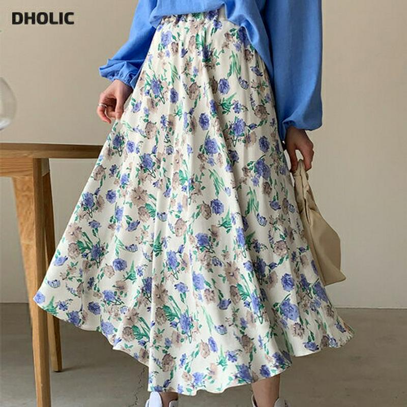 フレアフローラルスカート・全2色・b58834 レディース【sk】【スカート ロングスカート ロング丈 フレアスカート 花柄 フ