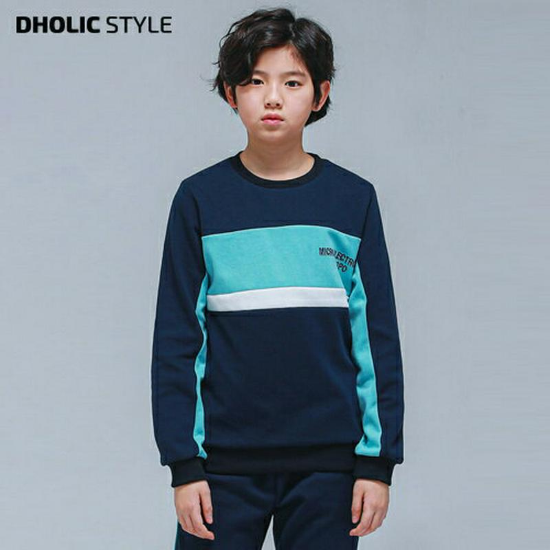 カラーブロックスウェット(ネイビー)・p000879 キッズ【9~17才】【tops】【トップス スウェット トレーナー 長袖 