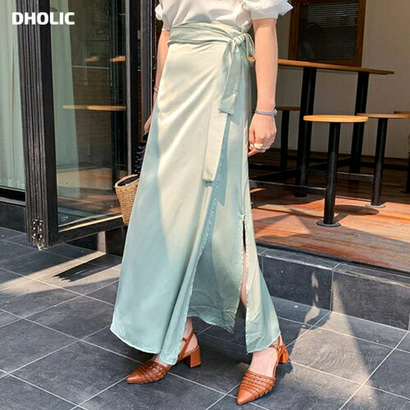 サテンラップスカート・全3色・b61739 レディース【sk】【スカート ロングスカート ロング サテン ラップスカート ラップ