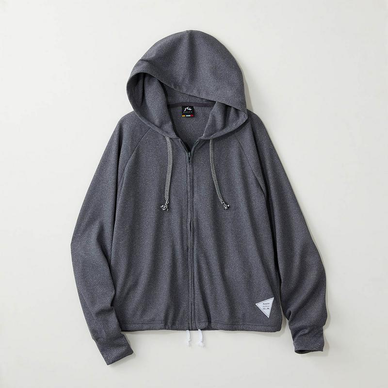 軽くて肌離れも◎ＵＶワッフル素材ラッシュパーカ（ラスティ/RUSTY）