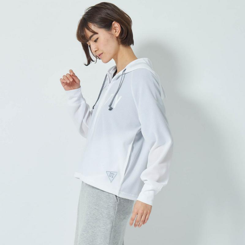 軽くて肌離れも◎ＵＶワッフル素材ラッシュパーカ（ラスティ/RUSTY）