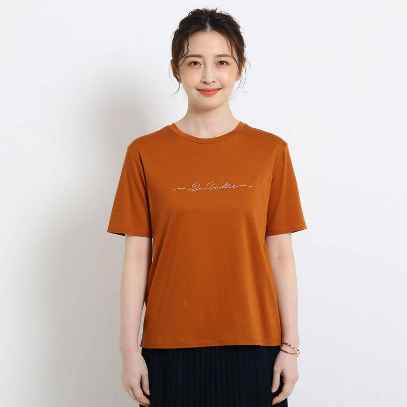 コットン混ミニロゴＴシャツ