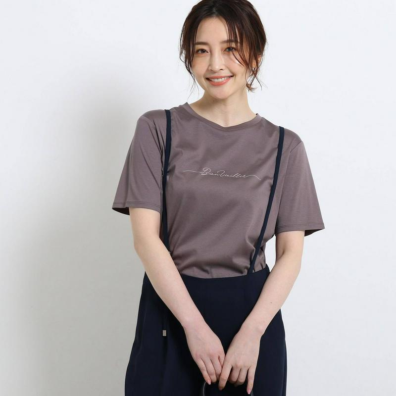 コットン混ミニロゴＴシャツ