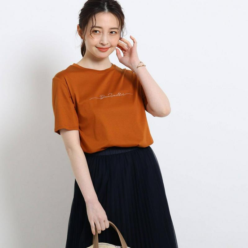 コットン混ミニロゴＴシャツ