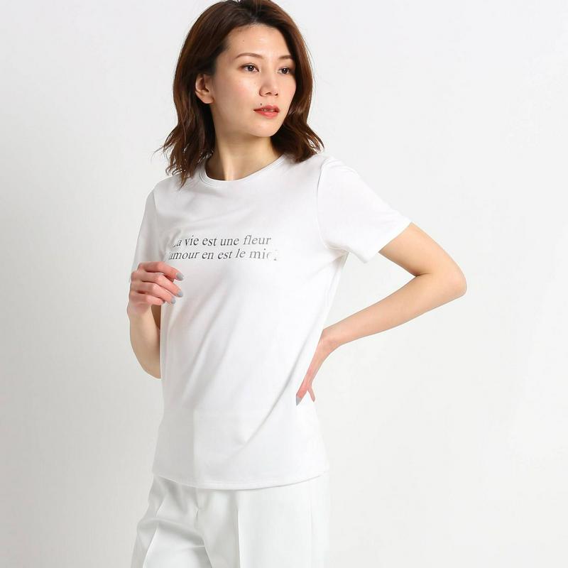 レーヨン混ロゴＴシャツ