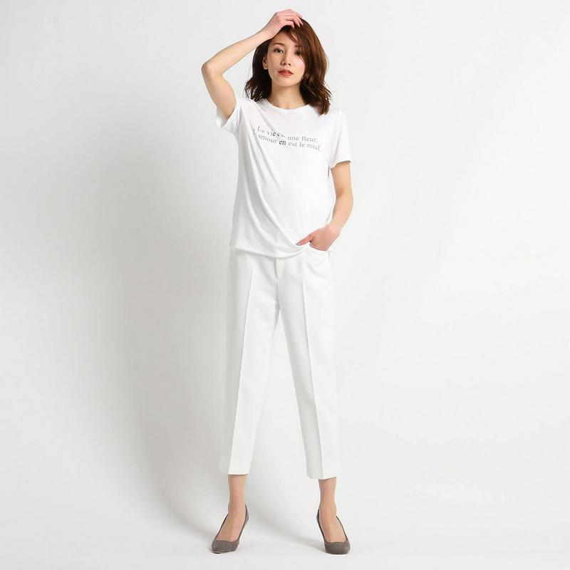 レーヨン混ロゴＴシャツ