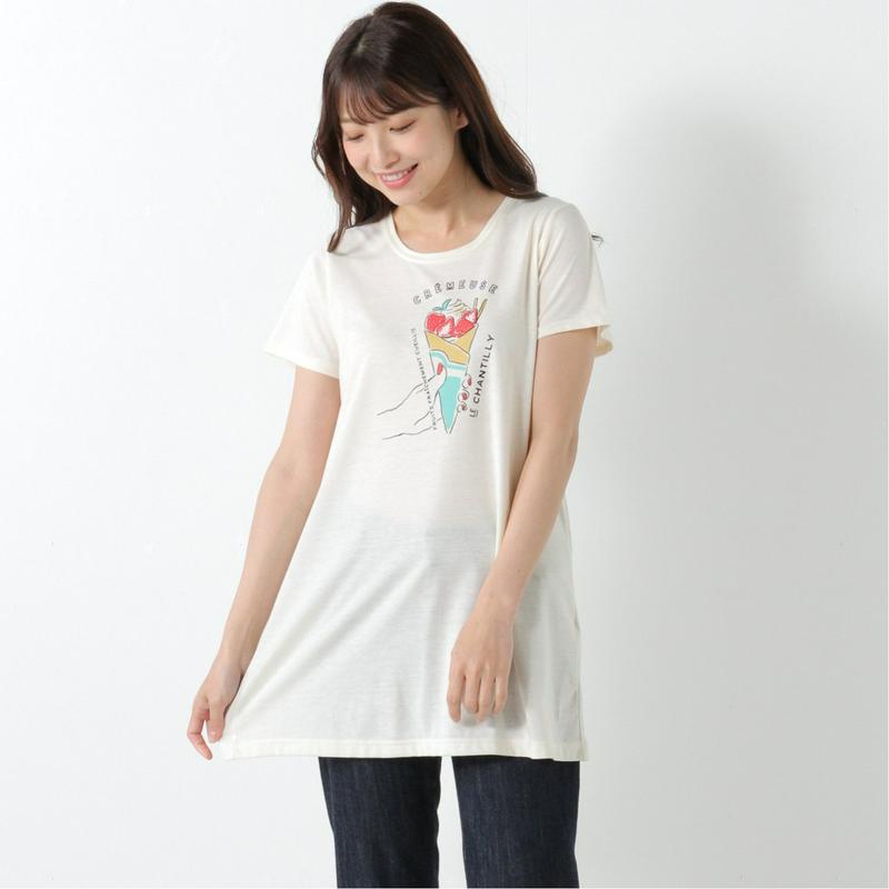 選べるプリント１０色展開◎着回しチュニックＴシャツ（ページワン/PAGE ONE）