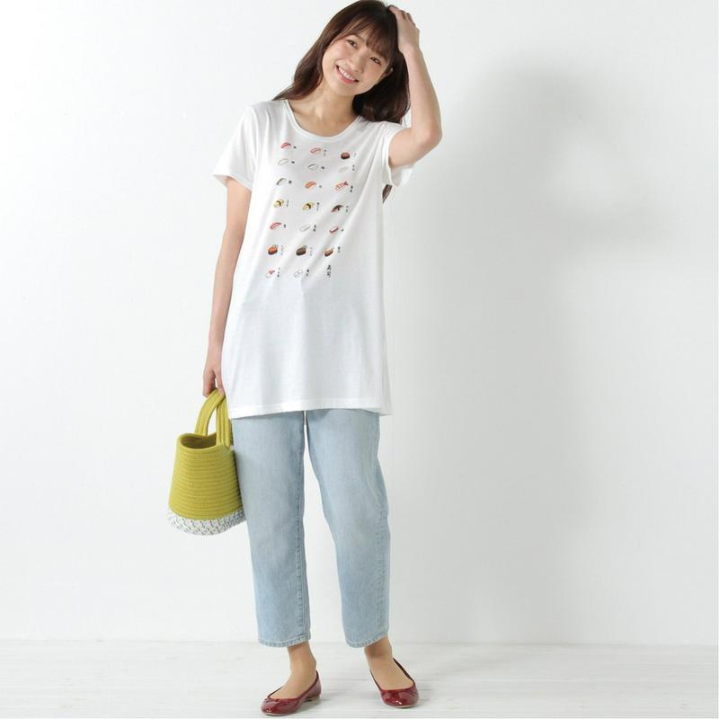 選べるプリント１０色展開◎着回しチュニックＴシャツ（ページワン/PAGE ONE）