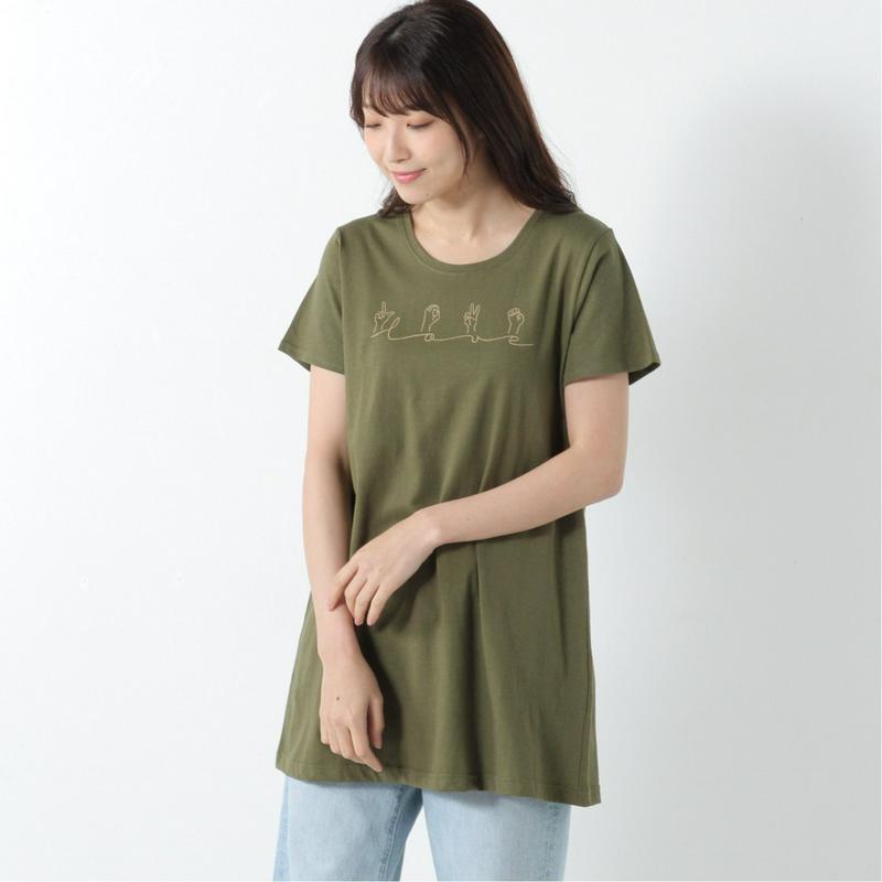 選べるプリント１０色展開◎着回しチュニックＴシャツ（ページワン/PAGE ONE）