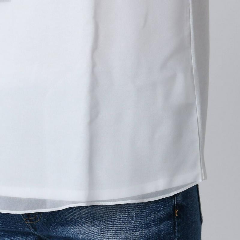 ［Ｌ］【洗える】シフォン天竺グラフィックＴシャツ
