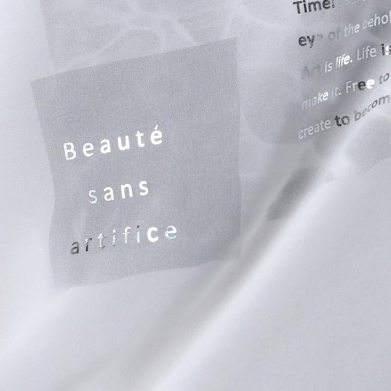 ［Ｌ］【洗える】シフォン天竺グラフィックＴシャツ