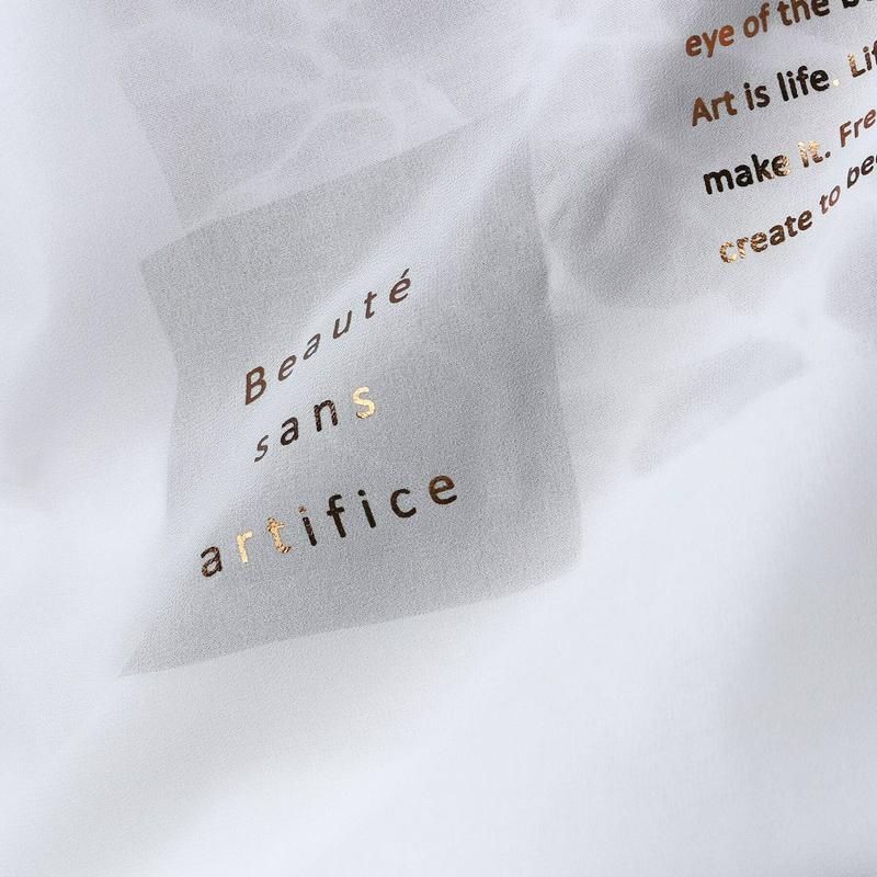 ［Ｌ］【洗える】シフォン天竺グラフィックＴシャツ