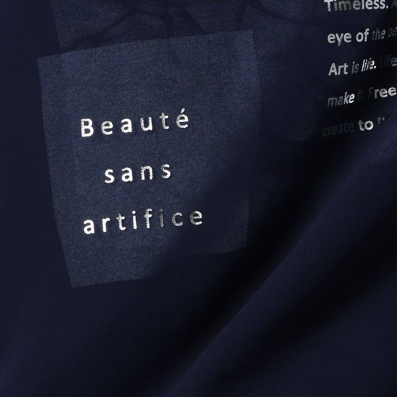 ［Ｌ］【洗える】シフォン天竺グラフィックＴシャツ
