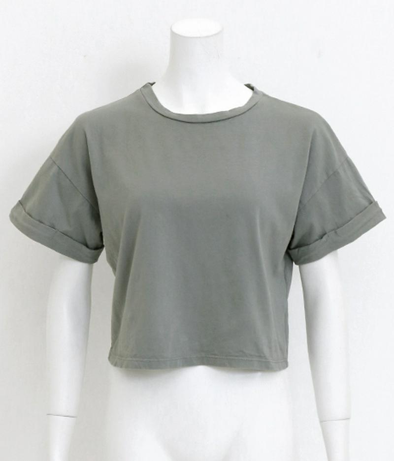 ロールアップスリーブショートTシャツ