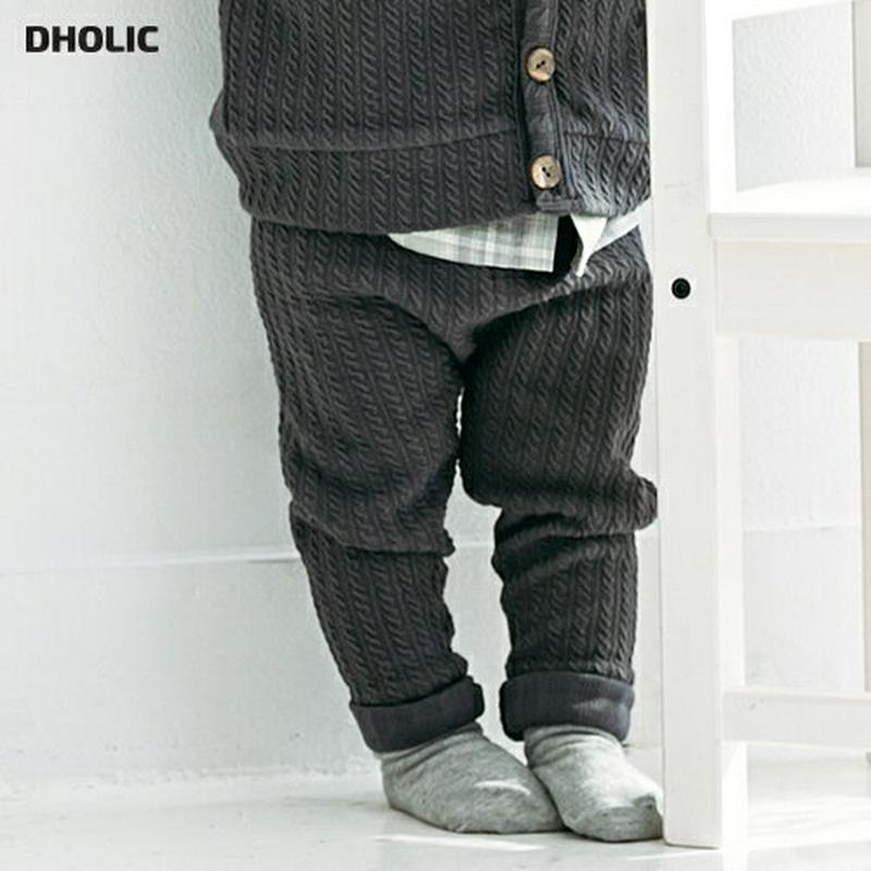 ケーブルレギンス(チャコール)・p001186 キッズ【0~2才】【pt】【レギンス ズボン パンツ ボトムス ロングパンツ 長ズボン ケーブル カジュアル 女の子 男の子 子供 こども 子供服 こども服】【KIDS】