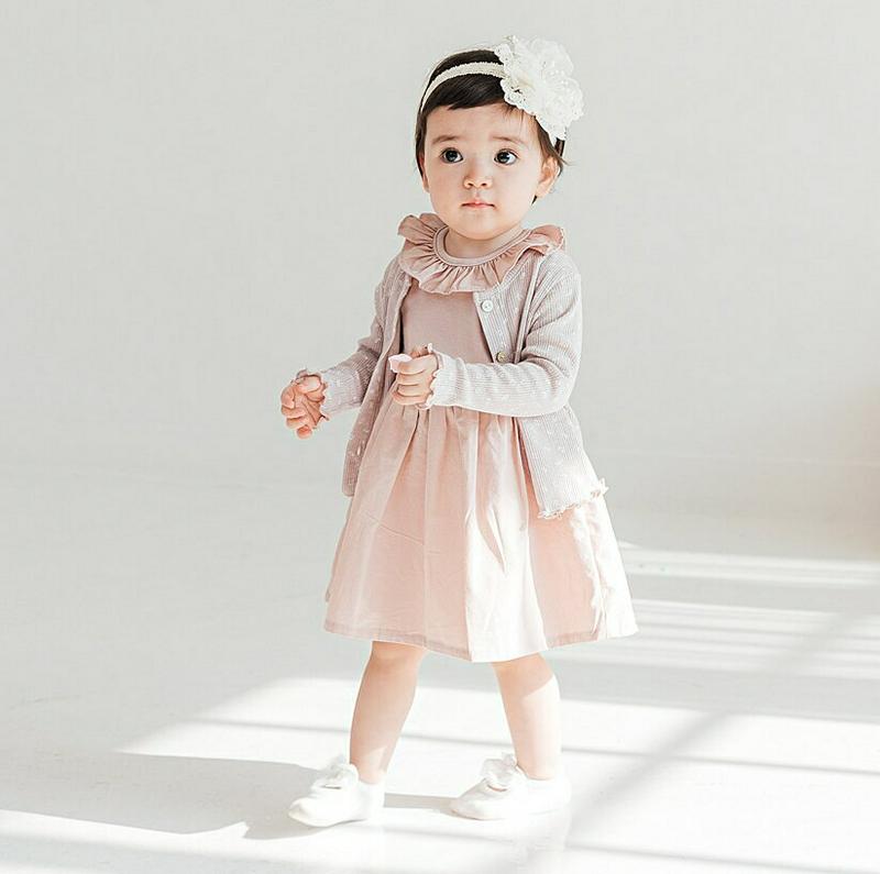 フラワーメロウヘムカーディガン・p001174 キッズ【0~2才】【cd】【カーディガン 羽織物 カーデ 長袖 花柄 フラワー ガーリー 可愛い かわいい 女の子 子供 こども 子供服 こども服】【KIDS】