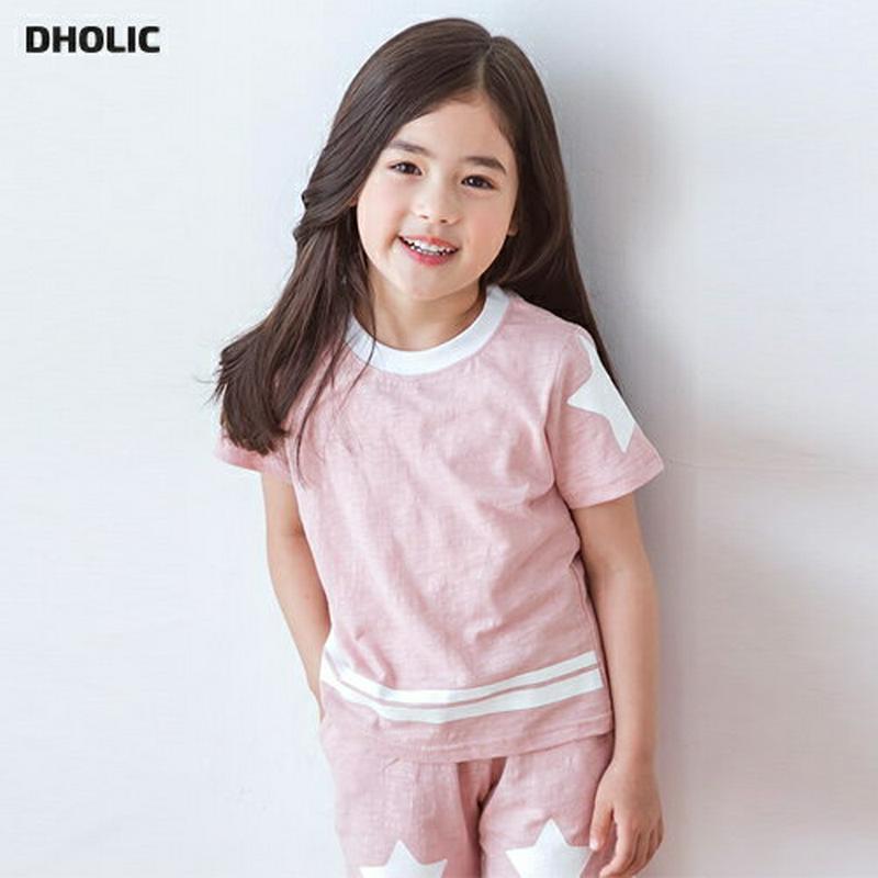 スターダブルラインTシャツ・p001139 キッズ【3~8才】【tops】【トップス Tシャツ 半袖 ハーフスリーブ 星 ライン