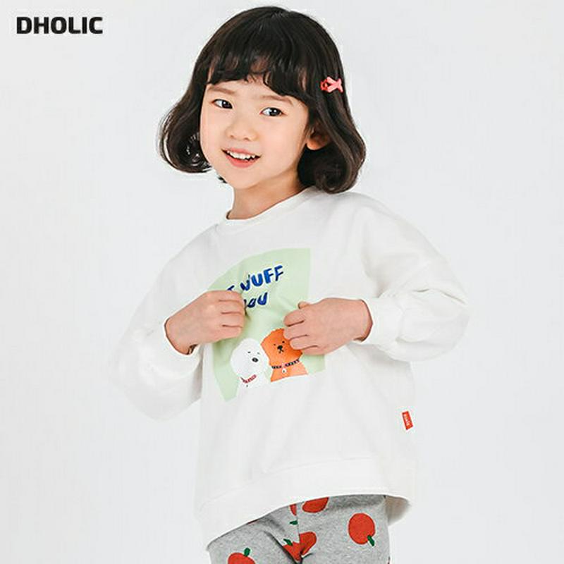 puppyスウェット・p001253 キッズ【3~8才】【tops】【トップス スウェット トレーナー 長袖 犬 動物 イヌ いぬ カジュアル ラフ 女の子 男の子 子供 こども 子供服 こども服】【KIDS】