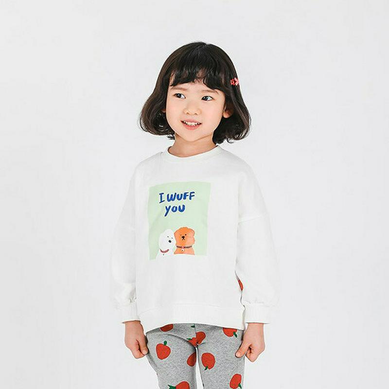puppyスウェット・p001253 キッズ【3~8才】【tops】【トップス スウェット トレーナー 長袖 犬 動物 イヌ いぬ カジュアル ラフ 女の子 男の子 子供 こども 子供服 こども服】【KIDS】
