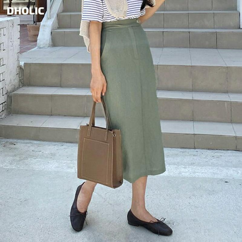 ボタンHラインスカート・全3色・b58879 レディース 【sk】【スカート ロングスカート ロング Hライン 無地 単色 シン