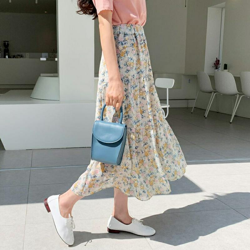 花柄ティアードスカート・全3色・t58880 レディース 【sk】【スカート ロング ロングスカート 花柄 フラワー ティアード