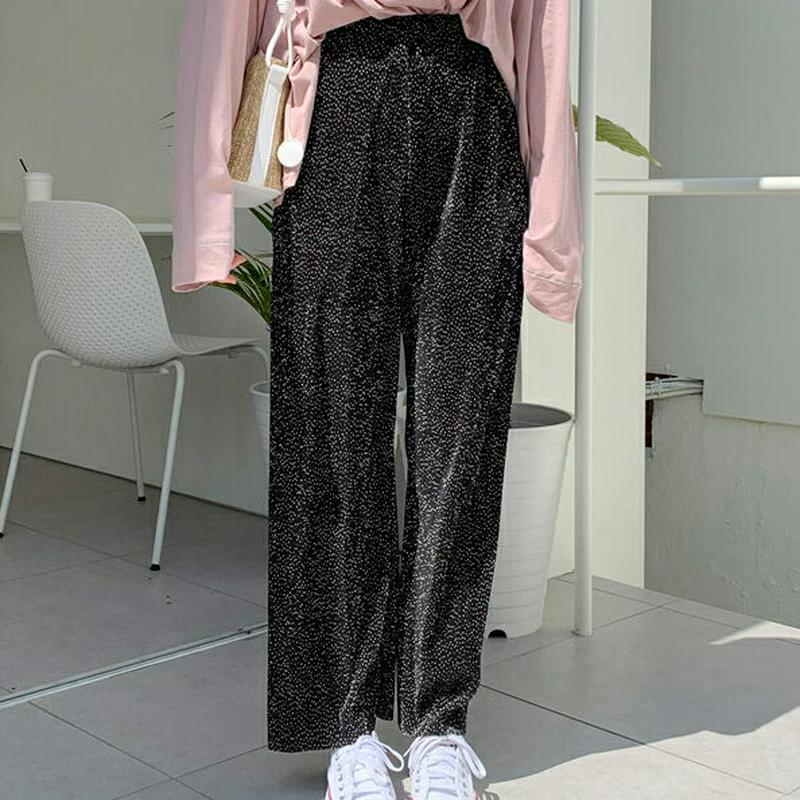 ドットプリーツパンツ・全4色・t58882 レディース 【pt】【ワイドパンツ ワイド パンツ ロングパンツ ロング ズボン ボ