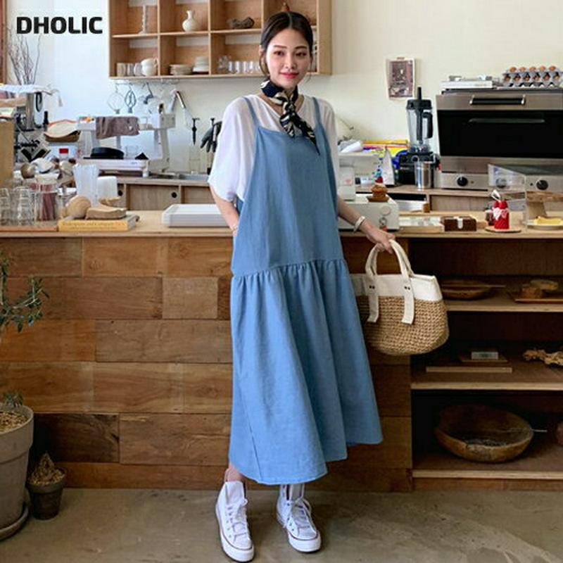 ギャザーデニムキャミワンピース・全2色・b61775 レディース【ops】【ワンピース　ロング ロングワンピース キャミソールワ