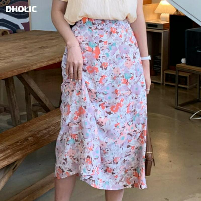 花柄フレアスカート・全2色・b61784 レディース【sk】【スカート ロングスカート ロング フレア フレアスカート 花柄 フ