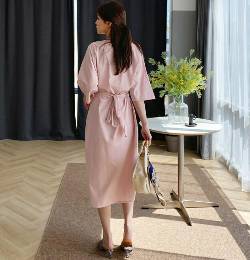 ツイストワンピース・全3色・b61777 レディース【ops】【ワンピース　ロング　ロングワンピース ツイスト 単色 カジュアル