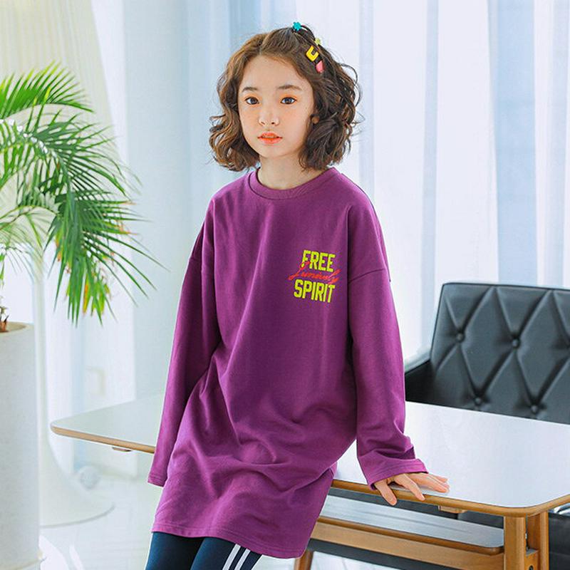 NT06ロングTシャツ(パープル)・p001016 キッズ【9~17才】【tops】【トップス Tシャツ ロンT 長袖 ロング丈