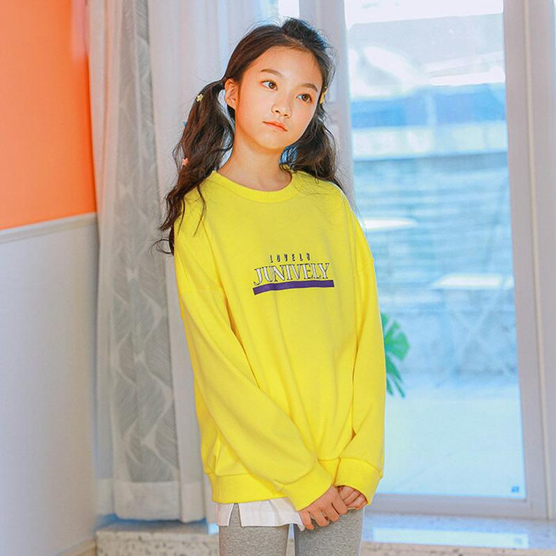 NT08スウェット(イエロー)・p000932 キッズ【9~17才】【tops】【トップス スウェット トレーナー 長袖 ロゴ 
