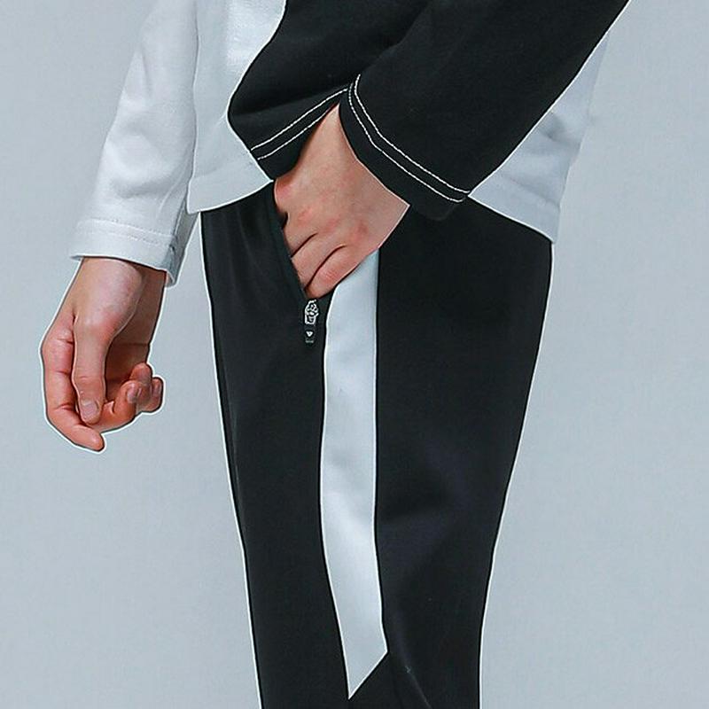 NP18カラーラインポイントパンツ(ブラック)・p000785【9~17才】【pt】【パンツ ズボン ボトムス 長ズボン ロング