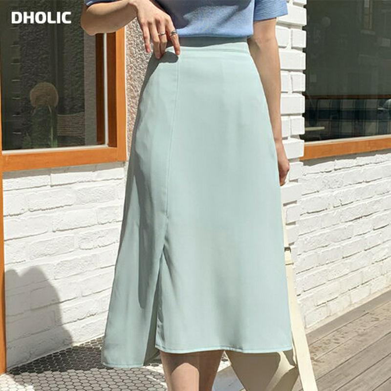 アンバランススリットスカート・全4色・b55367 レディース 【sk】【スカート ミディ丈 ミディスカート スリット アンバラ