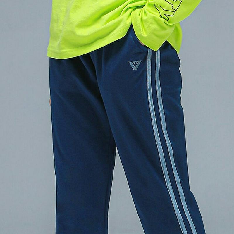 NP21ダブルラインロゴパンツ(カチオンネイビー)・p000791【9~17才】【pt】【パンツ ロングパンツ ズボン ボトムス
