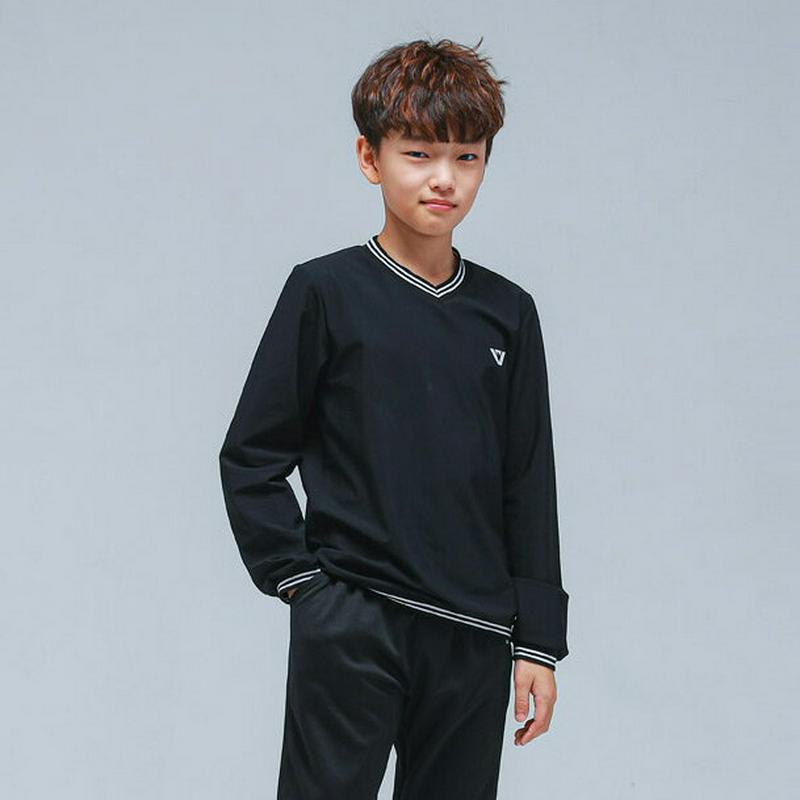 NT19ロゴVネックスウェット(ブラック)・p000788【9~17才】【tops】【トップス トレーナー スウェット スウェッ