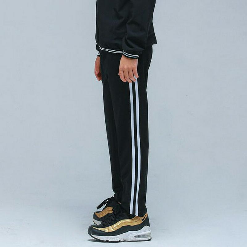 NP21ダブルラインロゴパンツ(ブラック)・p000792【9~17才】【pt】【パンツ ズボン ボトムス 長ズボン ロングパン
