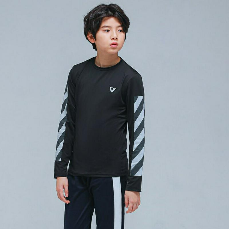 NT21カラーブロックTシャツ(ブラック)・p000804【9~17才】【tops】【トップス Tシャツ ロンT 長袖 ロゴ カ